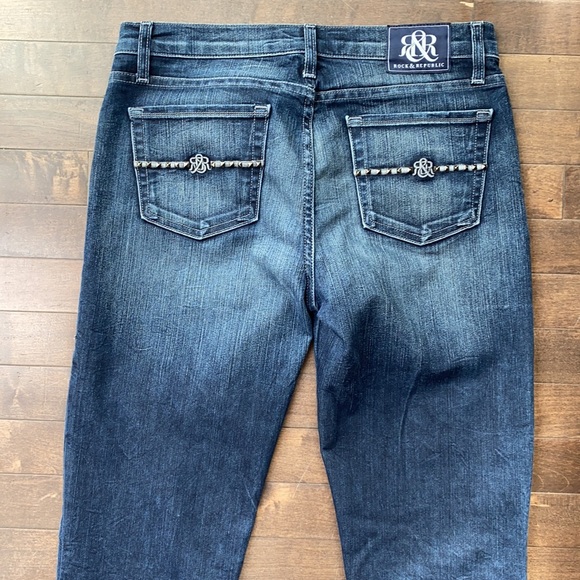 Rock & Republic Blue Sienna Straight Leg Jeans Size 29 - Picture 7 of 13